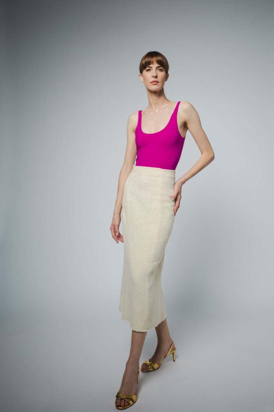  산티클레르 바디수트 티셔츠 산티클러 롤라 탱크 바디수트 푸시아 - SANTICLER