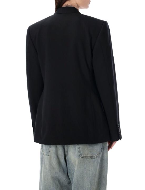  발렌시아가 수트 자켓 싱글 브레스트 블레이저 블랙 - BALENCIAGA