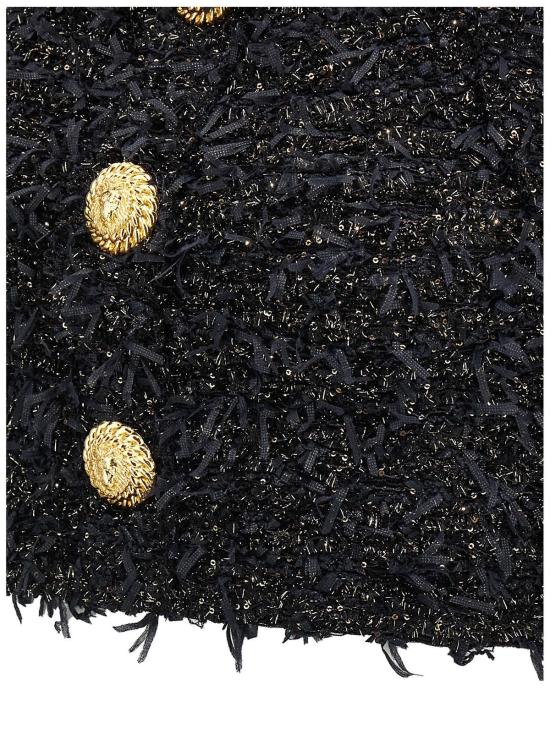  발망 블라우스 루렉스 트위드 탑 블랙 - BALMAIN