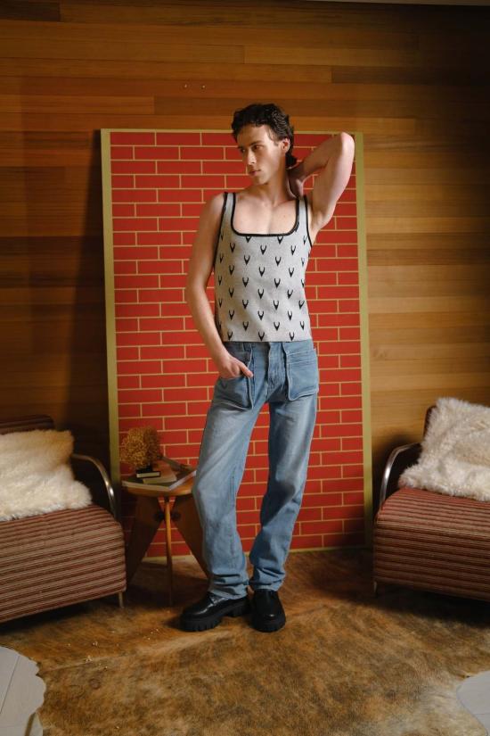  팡 뉴욕 민소매 티셔츠 팡 로고 탱크 - FANG NYC