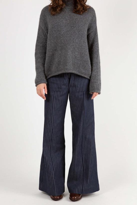  에리카 타노브 데님 팬츠 다비  인디고 스트라이프 - ERICA TANOV