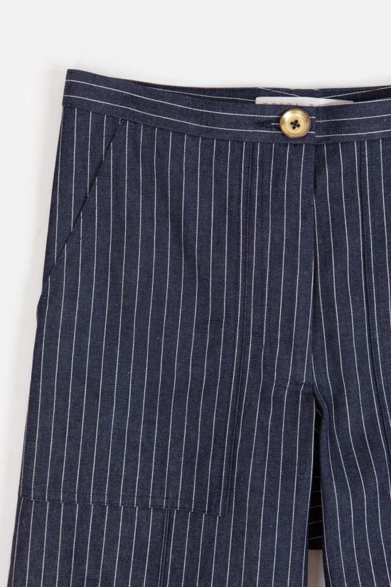  에리카 타노브 데님 팬츠 다비  인디고 스트라이프 - ERICA TANOV