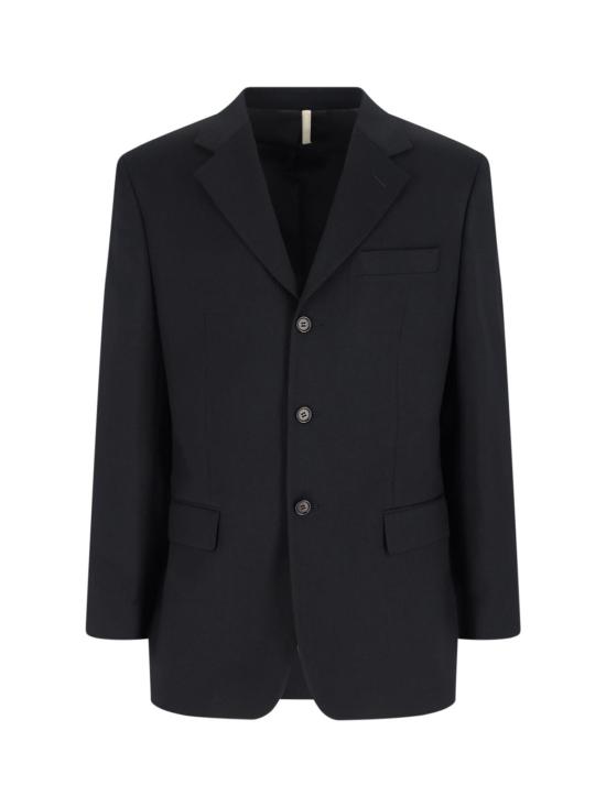  선플라워 수트 자켓 쇼 싱글 브레스트 블레이저 블랙