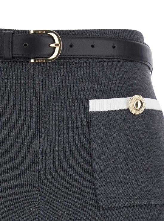  셀프 포트레이트 숏팬츠 니트 반바지 (회색) - SELF PORTRAIT