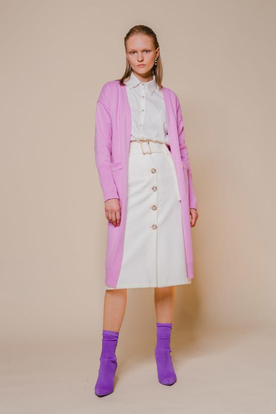  오퓨전 가디건 롱라인 니트