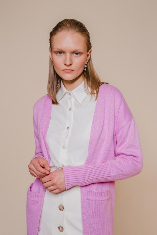  오퓨전 가디건 롱라인 니트 - OPUSION