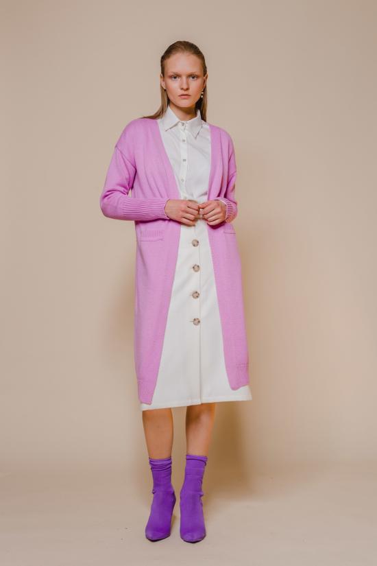  오퓨전 가디건 롱라인 니트 - OPUSION