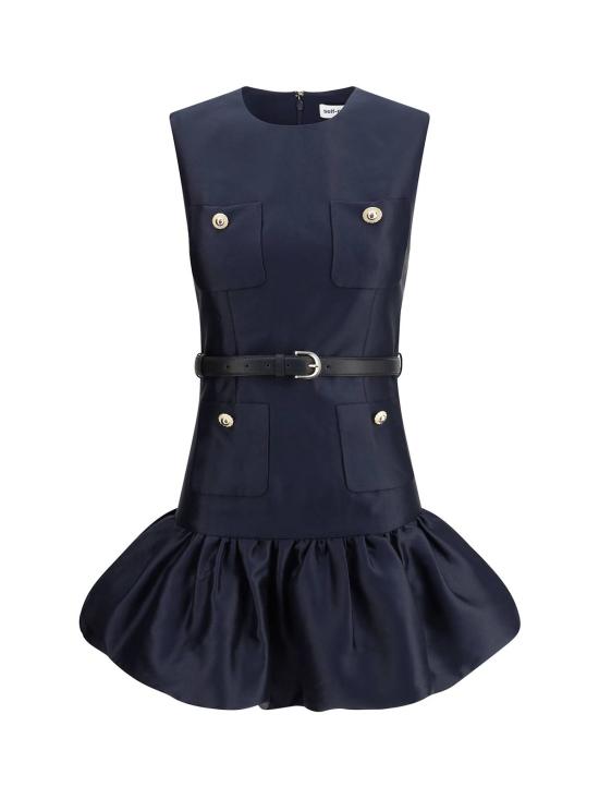  셀프 포트레이트 숏 원피스 타프타 미니 드레스