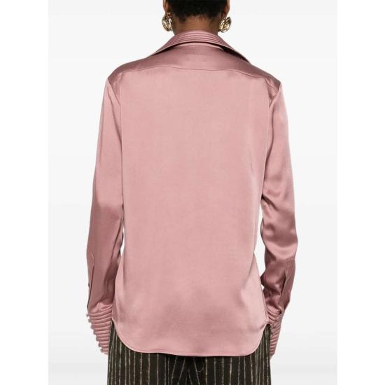  드리스 반 노튼 긴팔 티셔츠 드리스 반 노텐 셔츠 핑크 - DRIES VAN NOTEN