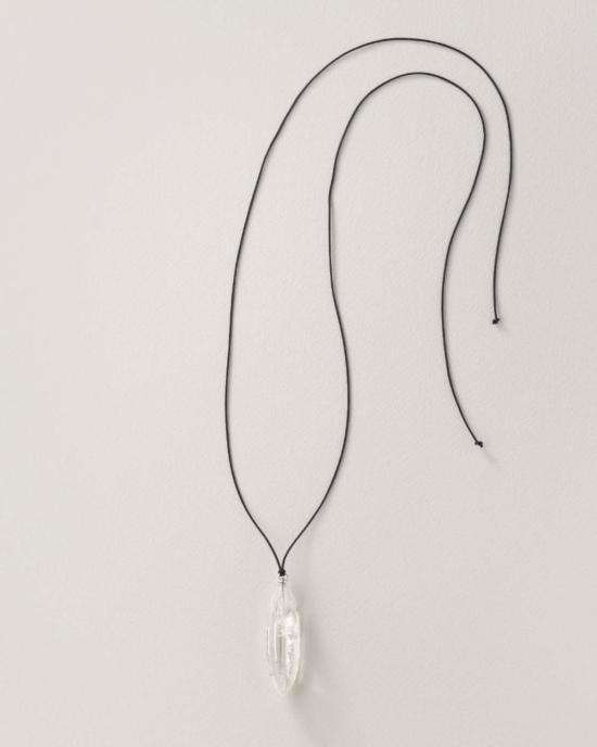  아니카 이네즈 목걸이/팬던트 엘롱게이티드 리지 네크리스 라지 클리어 쿼츠/실버 - ANNIKA INEZ