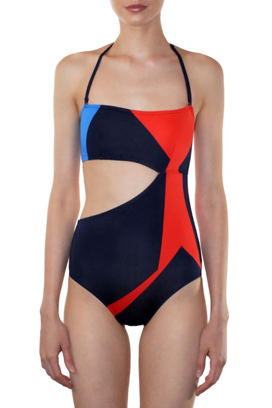  MEI L'ANGE 원피스 수영복 메이랑주 매들린 밴드 마이요 레드 모자이크 - OTHER BRANDS