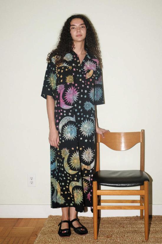  John & Mickie 롱 원피스 존 & 미키 렌 맥시 셔츠드레스 레인보우 이클립스