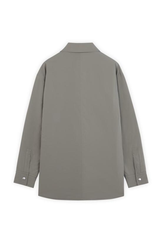  메종키츠네 자켓 메종 키츠네 패딩 오버셔츠 페블 - MAISON KITSUNE