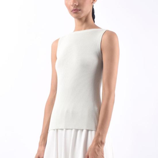  Lars Andersson 민소매 티셔츠 라르스 앤더슨 보트넥 크롭 슬리브리스 2x1 탑 루스 - OTHER BRANDS