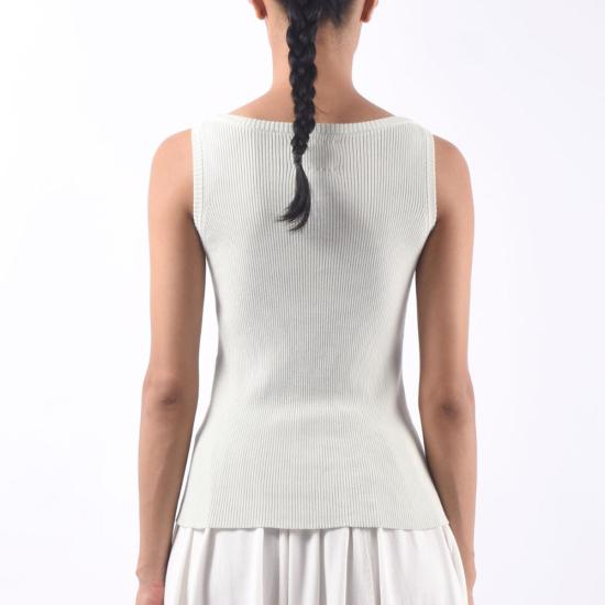  Lars Andersson 민소매 티셔츠 라르스 앤더슨 보트넥 크롭 슬리브리스 2x1 탑 루스 - OTHER BRANDS