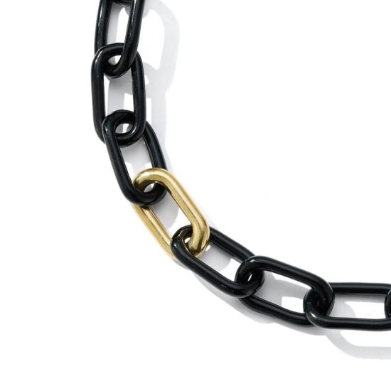  제인 다렌스부르그 목걸이/팬던트 제인 다렌스버그 블랙 오벌 & 브라스 초커 블랙 - JANE DARENSBOURG