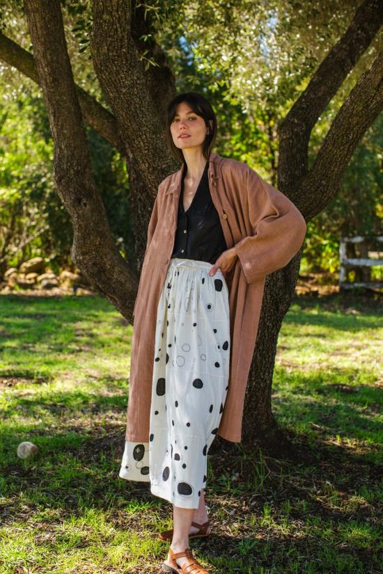  World of Crow 미디 스커트 월드 오브 크로우 레인드롭스 스커트 - OTHER BRANDS