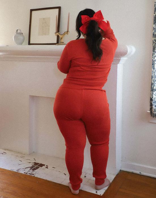  Noble 스트레이트 팬츠 노블 어덜트 오가닉 와플 바텀 파프리카 - OTHER BRANDS