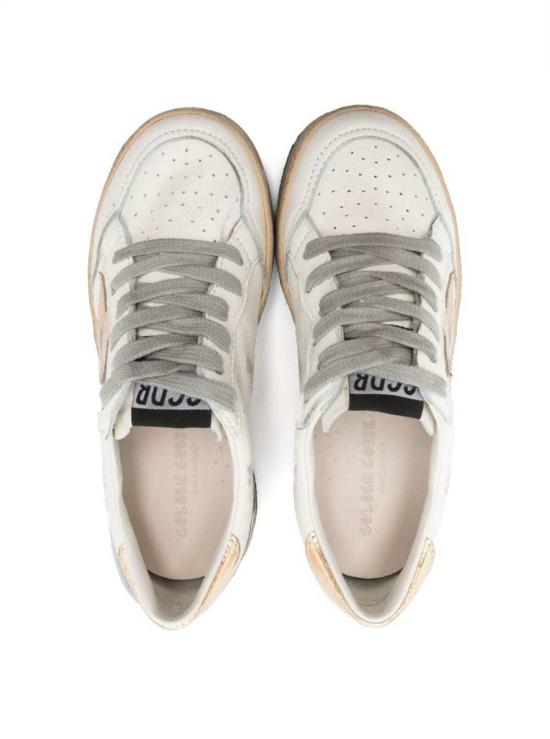  [키즈] 골든구스 스니커즈 골든 구스 볼스타 로우탑 스니커즈 (어린이용, 흰색) - GOLDEN GOOSE