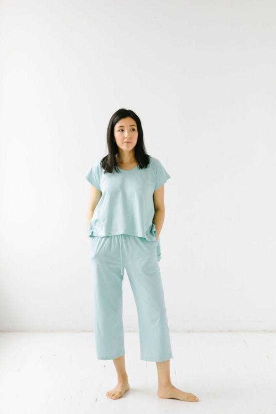  Salua Lingerie 라운지 웨어 살루아 란제리 크롭 티셔츠 & 카프리 - OTHER BRANDS