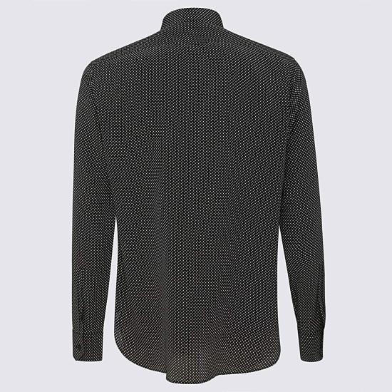  생로랑 셔츠 블랙 실크 셔츠 블랙 - SAINT LAURENT