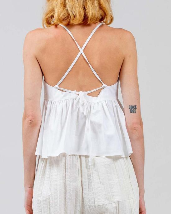  토잇 볼랑 민소매 티셔츠 토잇 볼란트 이마니 코튼 탑 화이트 - TOIT VOLANT