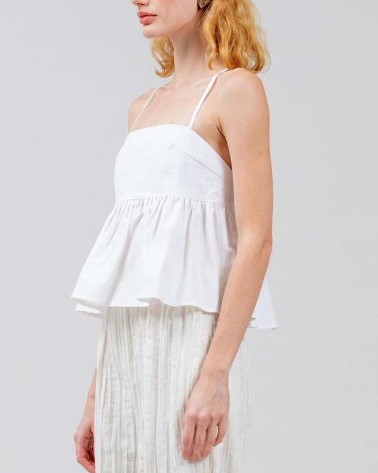  토잇 볼랑 민소매 티셔츠 토잇 볼란트 이마니 코튼 탑 화이트 - TOIT VOLANT