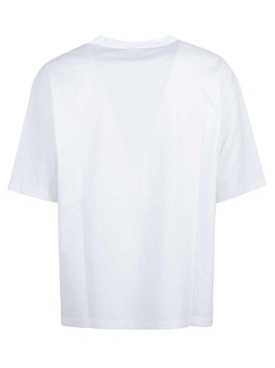  디스퀘어드2 반팔 티셔츠 Dsquared2 루즈핏 티셔츠 비앙코 에 블루 네이비 - DSQUARED2