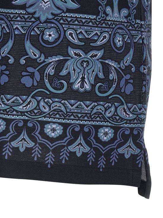  에트로 반팔 티셔츠 프레스 폴로 셔츠 블루 - ETRO