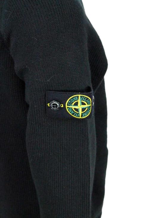  [키즈] 스톤 아일랜드 풀오버 키즈  스웨터 블랙 - STONE ISLAND