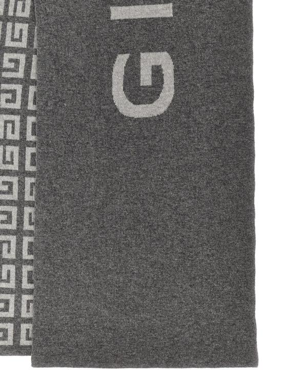  지방시 머플러/스카프 4G 로고 울 캐시미어 스카프 그레이 - GIVENCHY