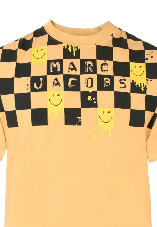  [키즈] 마크제이콥스 트레이닝 상의 마크 제이콥스 로고 아동용 티셔츠 (갈색) - MARC JACOBS