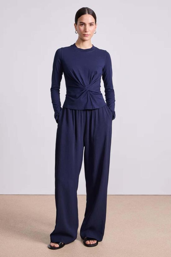  어피스 어파트 긴팔 티셔츠 Apiece Apart Volta Top Navy