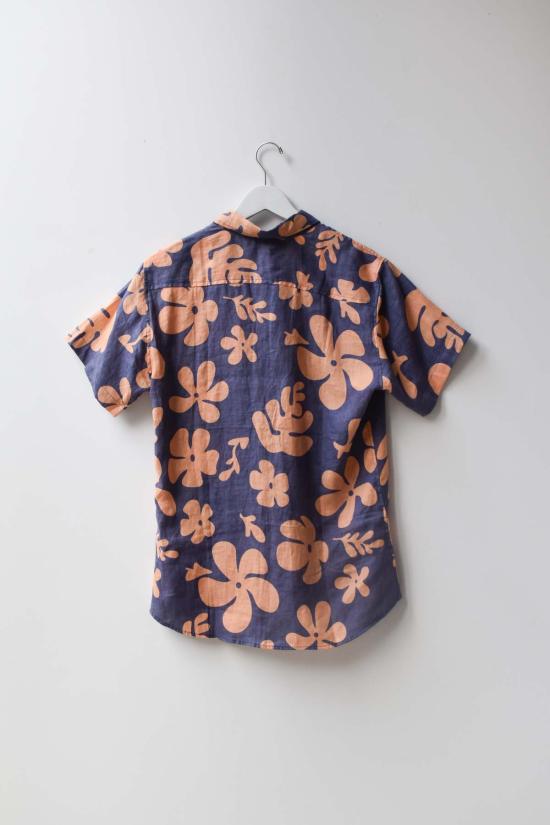  at Dawn. 셔츠 새벽에. 린넨 꽃무늬 셔츠 - AT DAWN.