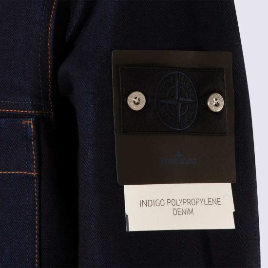  스톤 아일랜드 데님 자켓 데님 재킷 블루 - STONE ISLAND
