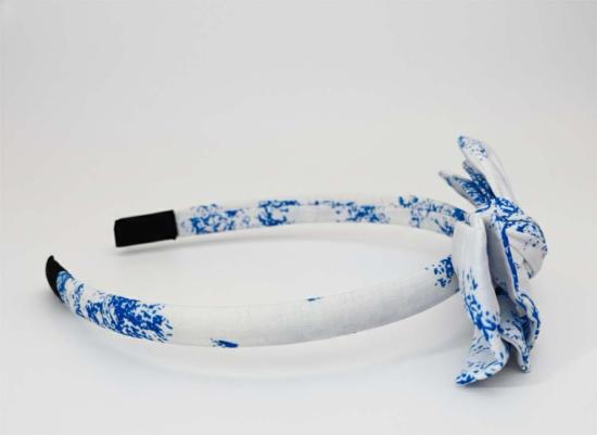  [키즈] Piper&Cloth 헤어 액세서리 키즈 파이퍼앤클로스 쓰리 리틀 보우즈 헤어밴드 블루 토일 - PIPER&CLOTH