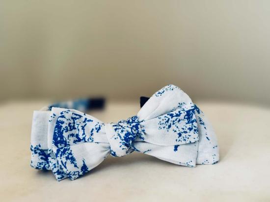  [키즈] Piper&Cloth 헤어 액세서리 키즈 파이퍼앤클로스 쓰리 리틀 보우즈 헤어밴드 블루 토일