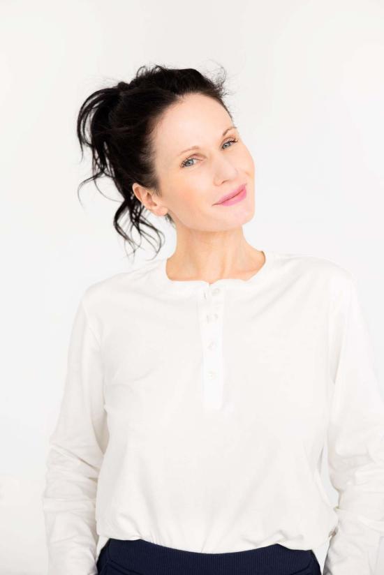  Salua Lingerie 긴팔 티셔츠 살루아 란제리 피마 코튼 헨리 - OTHER BRANDS