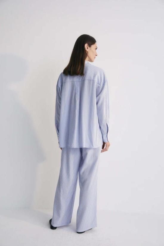  더뉴소사이어티 셔츠 뉴 소사이어티 니키 셔츠 파우더 블루 - THE NEW SOCIETY