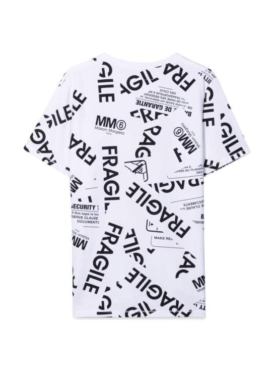  [키즈] MM6 메종마르지엘라 탑 키즈 MM6 메종 마르지엘라 티셔츠 화이트 - MM6 MAISON MARGIELA