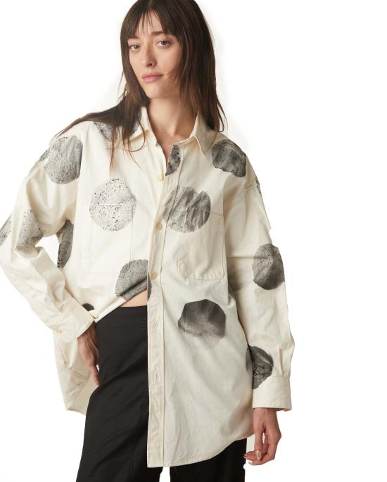  LWN 셔츠 Lwn Oz 셔츠 본 스프레이 도트 - LWN