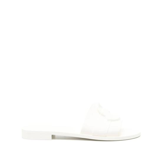  몽클레어 플랫 슈즈 화이트