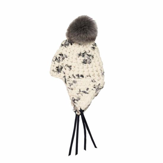  Mischa Lampert 모자 미샤 램퍼트 라이트 플로럴 프로 트리 + 그레이 XL 폼폼 - OTHER BRANDS