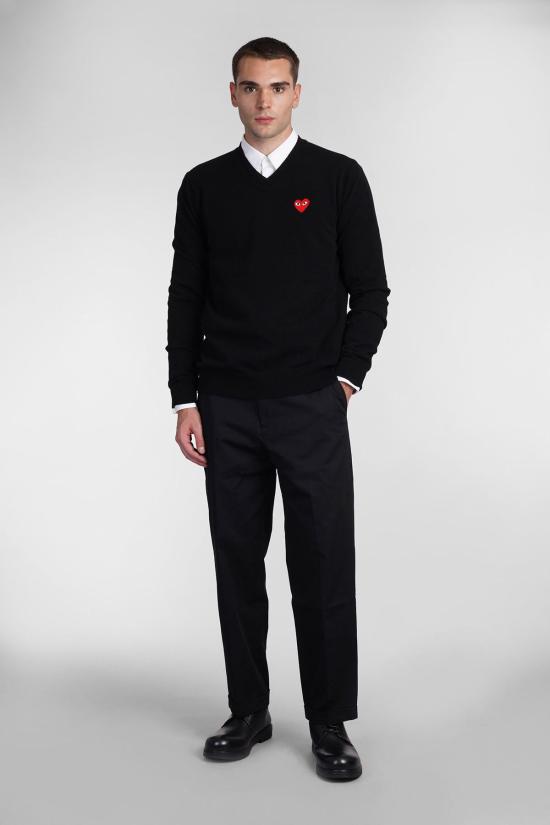  꼼데가르송 스웨터 Comme Des Garçons 플레이 니트웨어 블랙 - COMME DES GARCONS