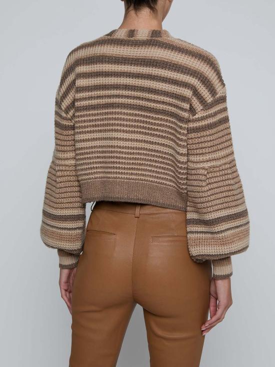  라장스 가디건 크리스타벨 스트라이프  비스킷 멀티 스트라이프 - L'AGENCE
