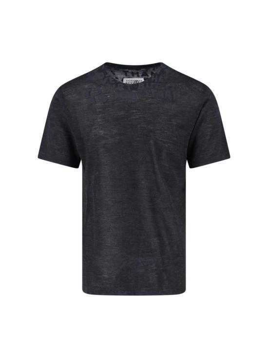  MM6 메종마르지엘라 반팔 티셔츠 Mm6 메종 마르지엘라 로고 티셔츠 블랙