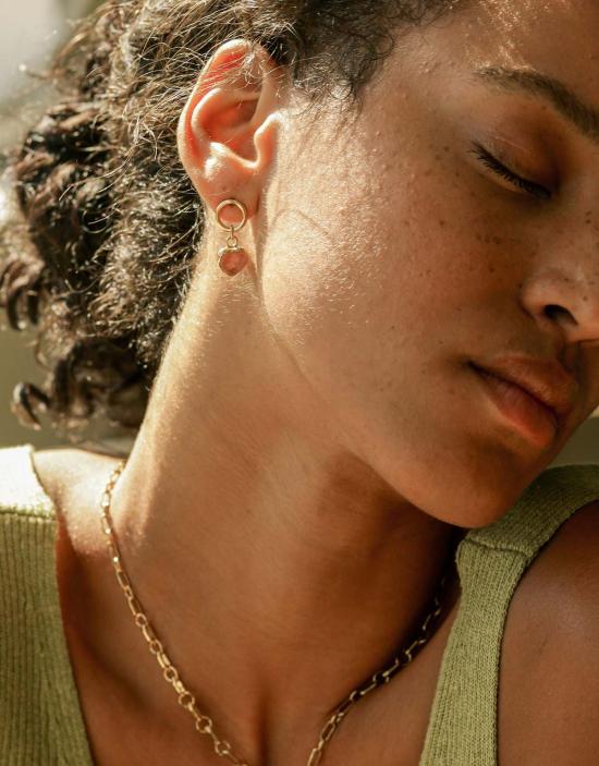  클레드 이어링 스퀘어 드롭  실버/골드