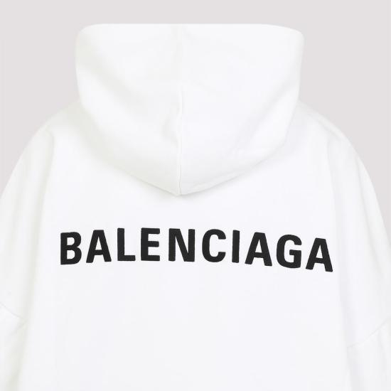  발렌시아가 스웨터 후드티 화이트 블랙 - BALENCIAGA