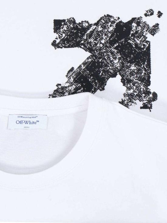  오프화이트 반팔 티셔츠 플라워 스케이트 티셔츠 화이트 - OFF WHITE