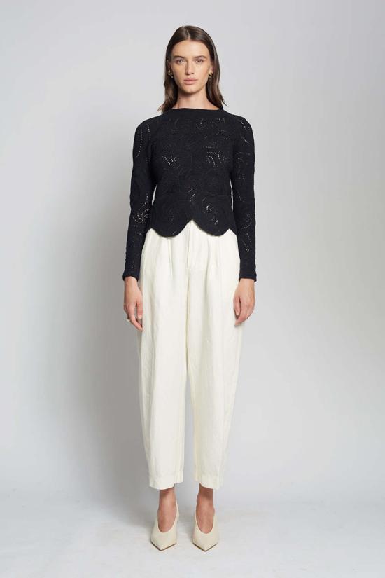  ELEVEN SIX 블라우스 일레븐 식스 달리아 크로셰 탑 블랙 - OTHER BRANDS